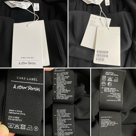 & Other Stories NEW Black Sleeveless High Neck Tie Waist Open Back Midi Dress - Picture 11 of 13